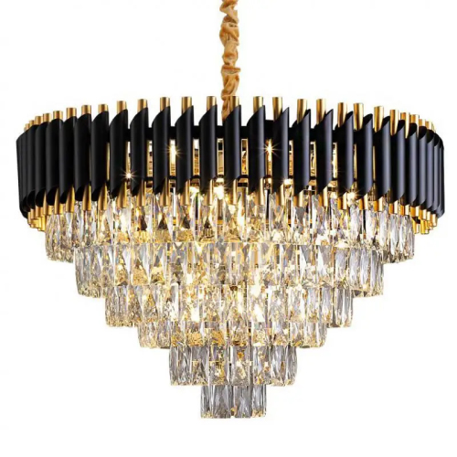 Vantone Crystal Ceiling Hanging Lustre Black Chandelier Luxury K9 Chandelier Crystal Pendant Light