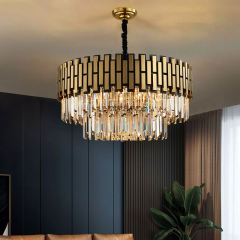 OEM ODM Modern Home Decorating Big Hanging Led Crystal Chandeliers Pendant Lights for Lobby Crystal Pendant Light