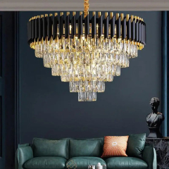 Vantone Crystal Ceiling Hanging Lustre Black Chandelier Luxury K9 Chandelier Crystal Pendant Light
