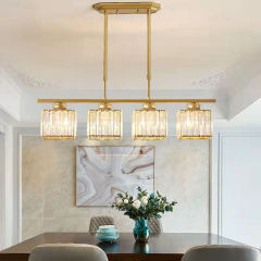 Modern Gold Plating Iron K9 Crystals Chandelier Holiday Villages Hotel Restaurant Light Luxury Modern Led Chandelier