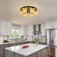Black Golden Restaurant Light Luxury Modern Led Chandelier Indoor Living Room Pendant Modern Chandelier