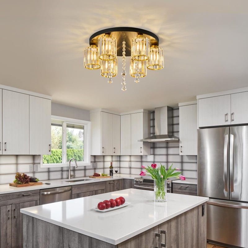 Black Golden Restaurant Light Luxury Modern Led Chandelier Indoor Living Room Pendant Modern Chandelier