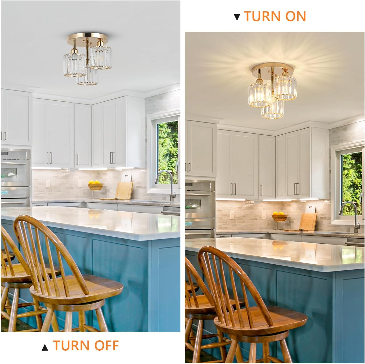 Vantone Modern Chandelier Crystal Ceiling Light LED Chandelier Light Fixture Chandelier for Living Room Bedroom Dinning Room Lights