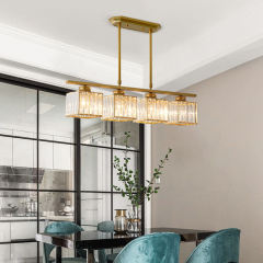 Modern Gold Plating Iron K9 Crystals Chandelier Holiday Villages Hotel Restaurant Light Luxury Modern Led Chandelier