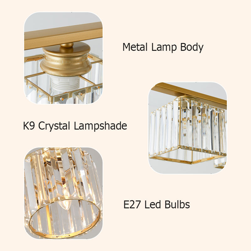 Modern Gold Plating Iron K9 Crystals Chandelier Holiday Villages Hotel Restaurant Light Luxury Modern Led Chandelier
