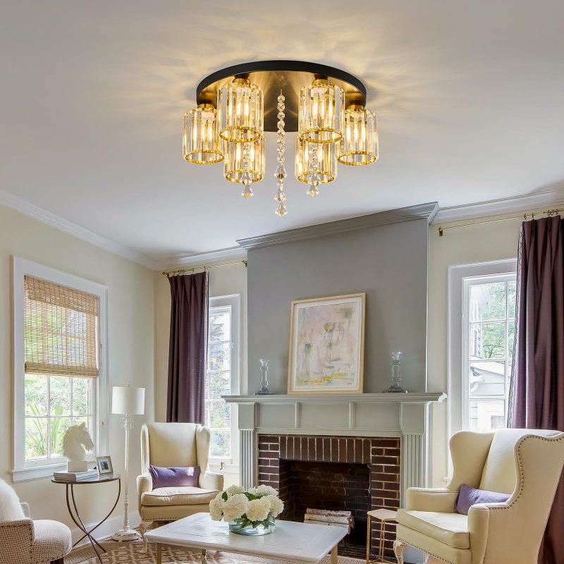 Black Golden Restaurant Light Luxury Modern Led Chandelier Indoor Living Room Pendant Modern Chandelier