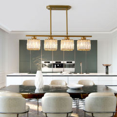 Modern Gold Plating Iron K9 Crystals Chandelier Holiday Villages Hotel Restaurant Light Luxury Modern Led Chandelier