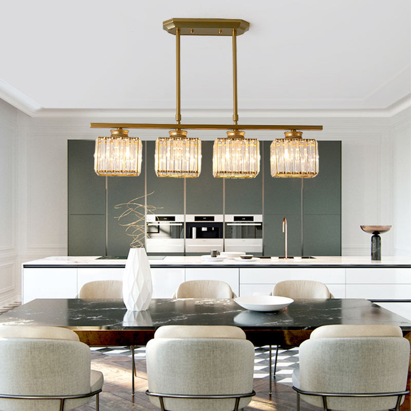 Modern Gold Plating Iron K9 Crystals Chandelier Holiday Villages Hotel Restaurant Light Luxury Modern Led Chandelier