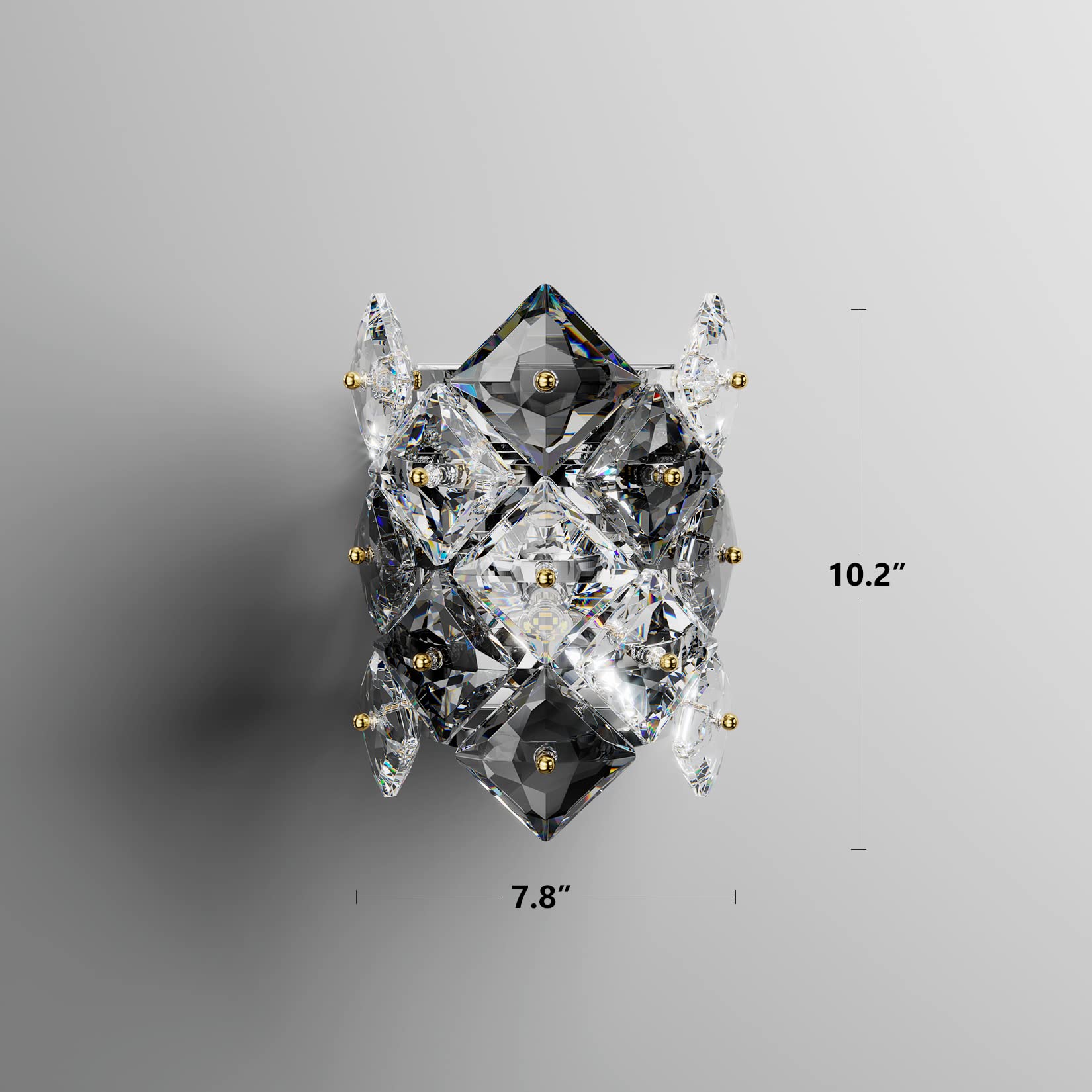 Vantone Modern Crystal Wall Sconces Luxury K9 Crystal Vanity Wall Sconce Wall Lighting for Bathroom Living Room Bedsides