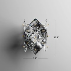 Vantone Modern Crystal Wall Sconces Luxury K9 Crystal Vanity Wall Sconce Wall Lighting for Bathroom Living Room Bedsides