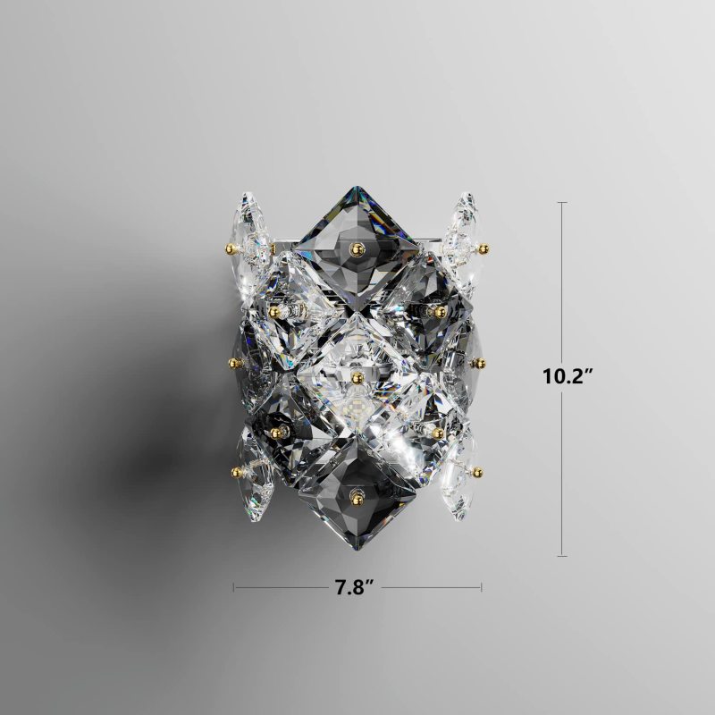 Vantone Modern Crystal Wall Sconces Luxury K9 Crystal Vanity Wall Sconce Wall Lighting for Bathroom Living Room Bedsides