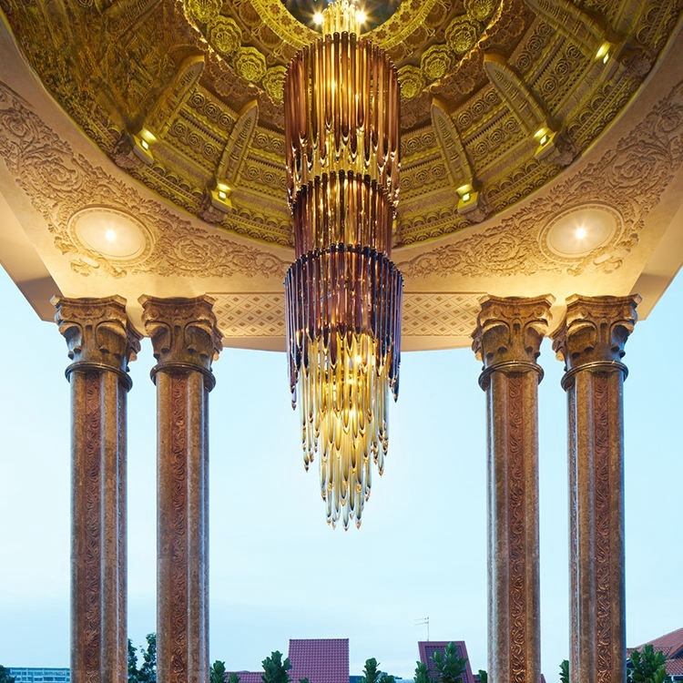 Vantone Custom Indoor Hotel Lobby Decoration Ceiling Lighting Luxury Large Project Crystal Chandelier