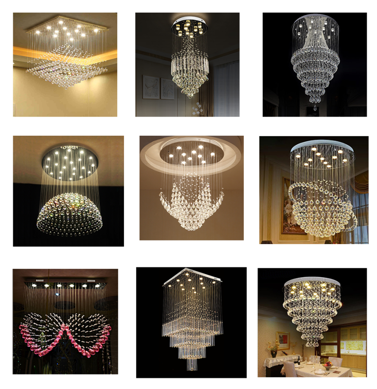Vantone Custom Wedding Decoration Hanging Crystal Lighting Modern Hotel Lobby Chandelier Luxury for Home