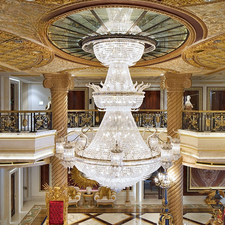 Vantone Custom Indoor Hotel Lobby Decoration Ceiling Lighting Luxury Large Project Crystal Chandelier