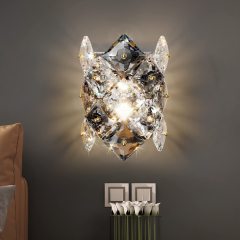 Vantone Modern Crystal Wall Sconces Luxury K9 Crystal Vanity Wall Sconce Wall Lighting for Bathroom Living Room Bedsides