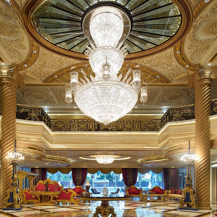 Vantone Custom Indoor Hotel Lobby Decoration Ceiling Lighting Luxury Large Project Crystal Chandelier