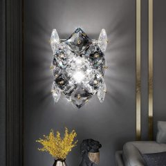 Vantone Modern Crystal Wall Sconces Luxury K9 Crystal Vanity Wall Sconce Wall Lighting for Bathroom Living Room Bedsides
