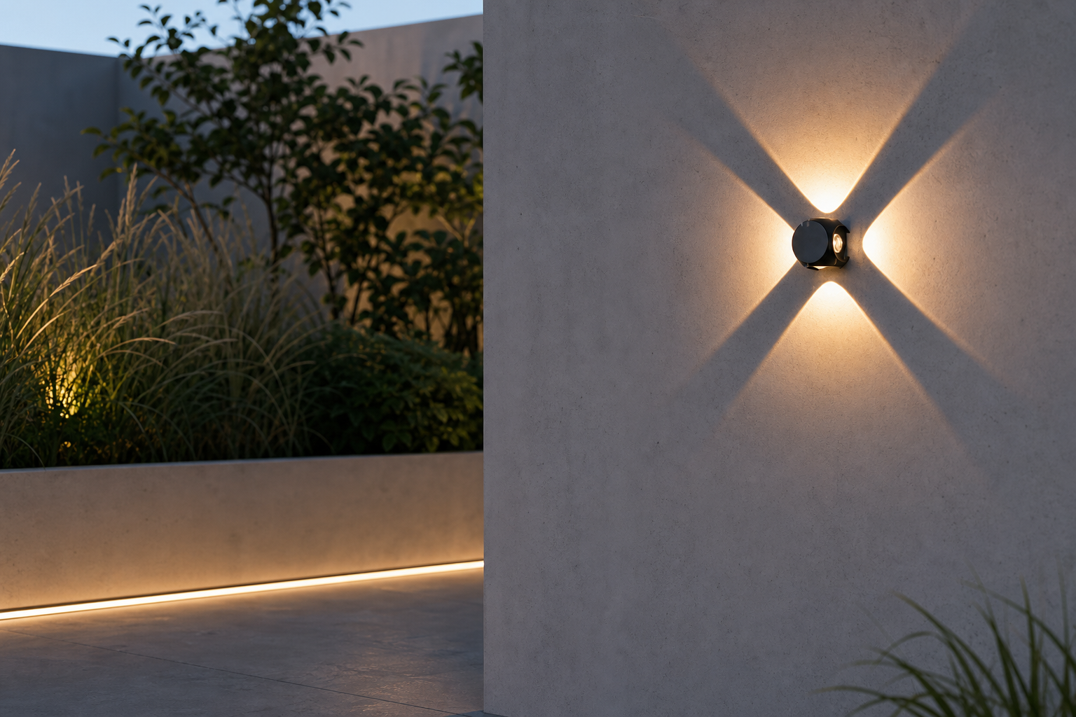How Does a Four-Way LED Outdoor Wall Light Shape a Facade?