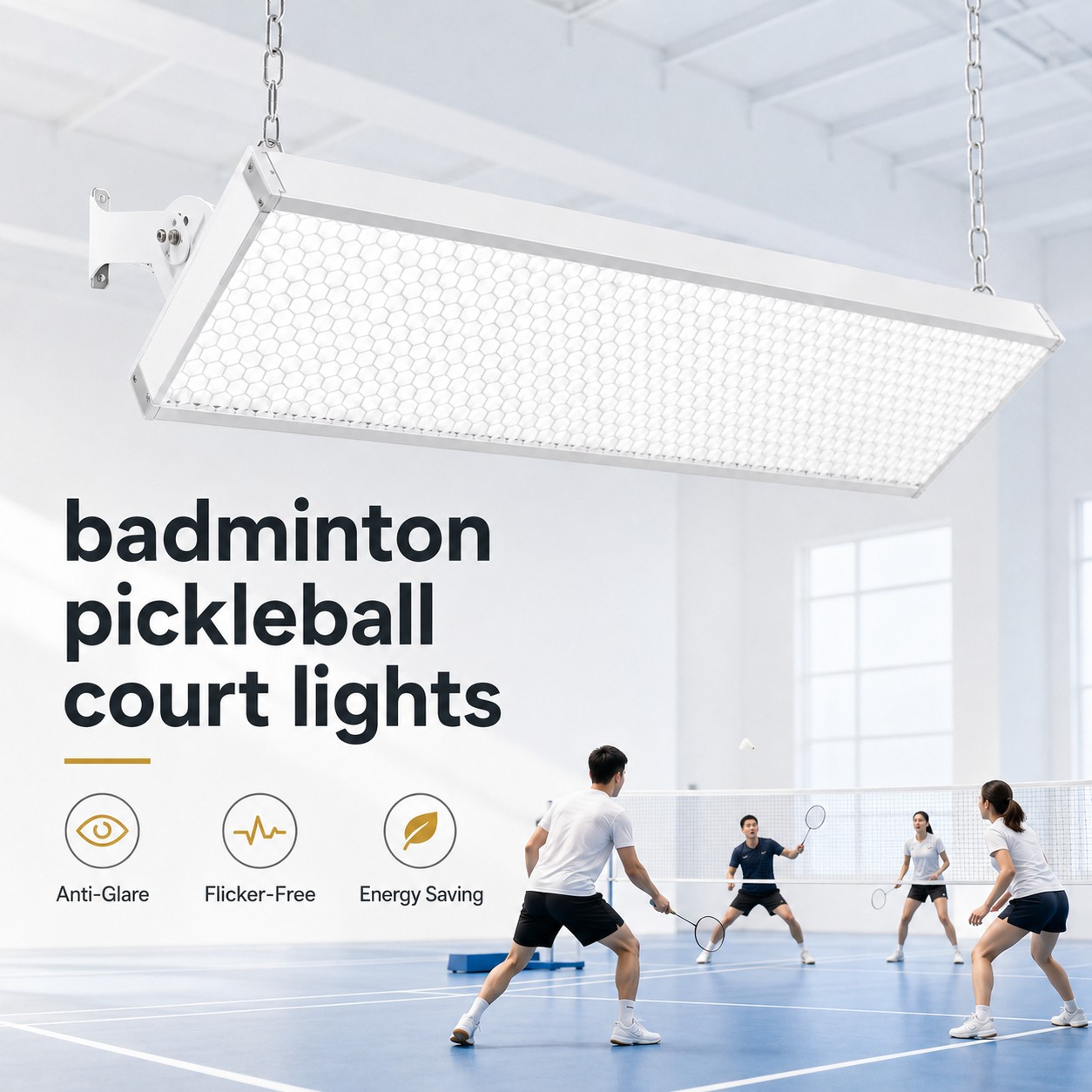 Badminton Lighting Design with Linkable Linear Lights: BD-002 Guide