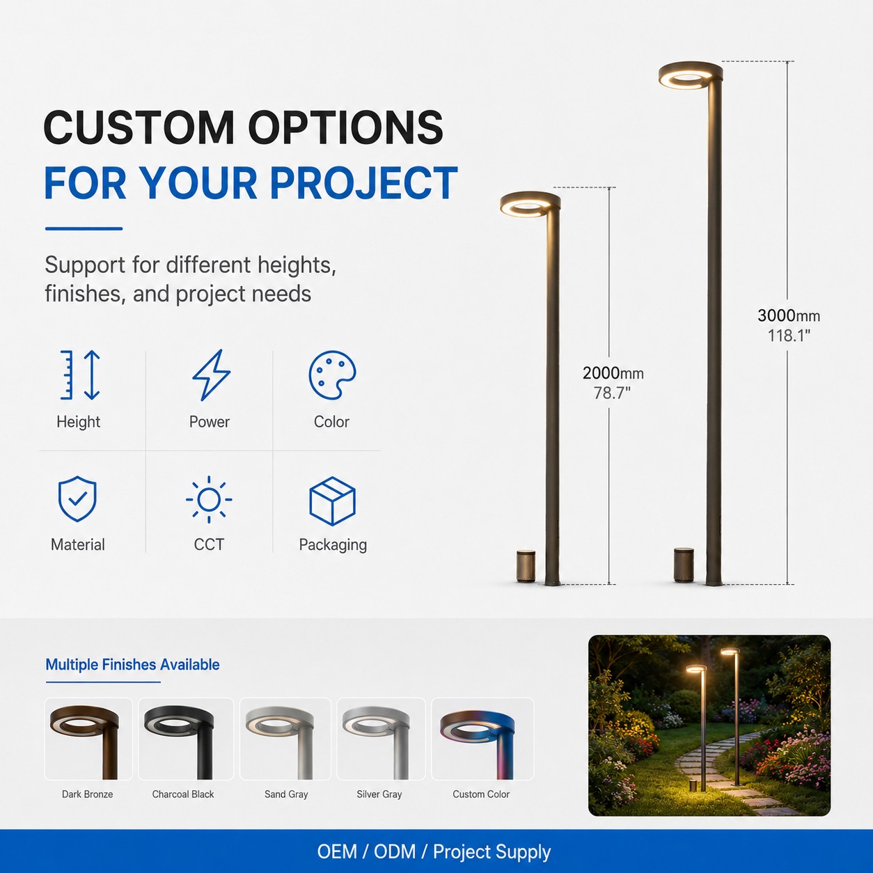 OD-034 Modern LED Garden Light for Landscape Lighting