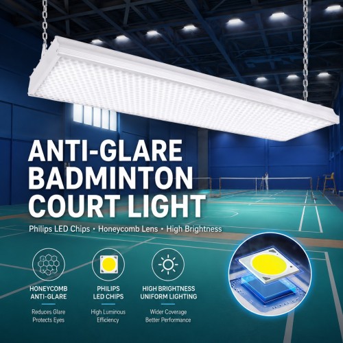 BD-005 Suspended Honeycomb Anti-Glare LED Badminton Court Light