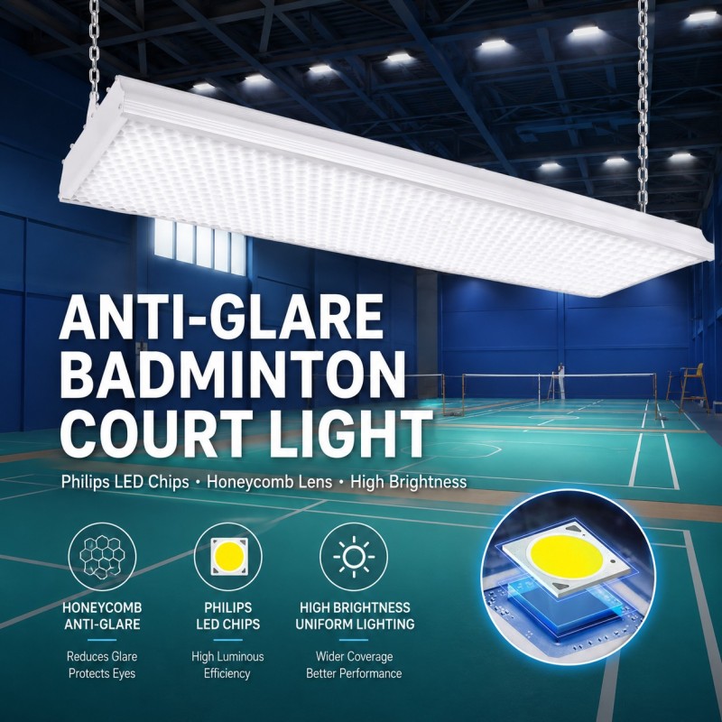 BD-005 Suspended Honeycomb Anti-Glare LED Badminton Court Light