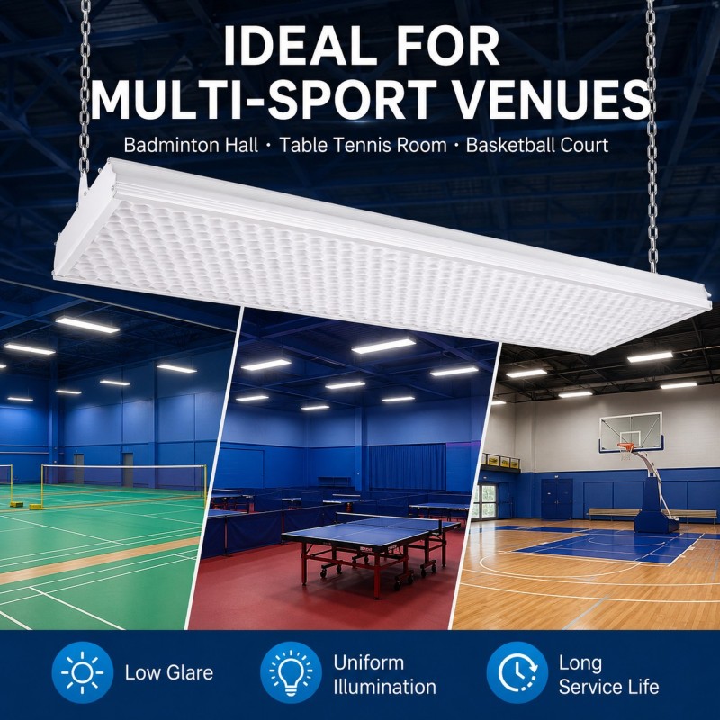 BD-005 Suspended Honeycomb Anti-Glare LED Badminton Court Light