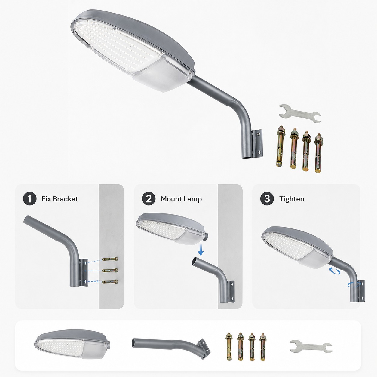 STL-004 IP65 Slim Aluminum LED Street Light