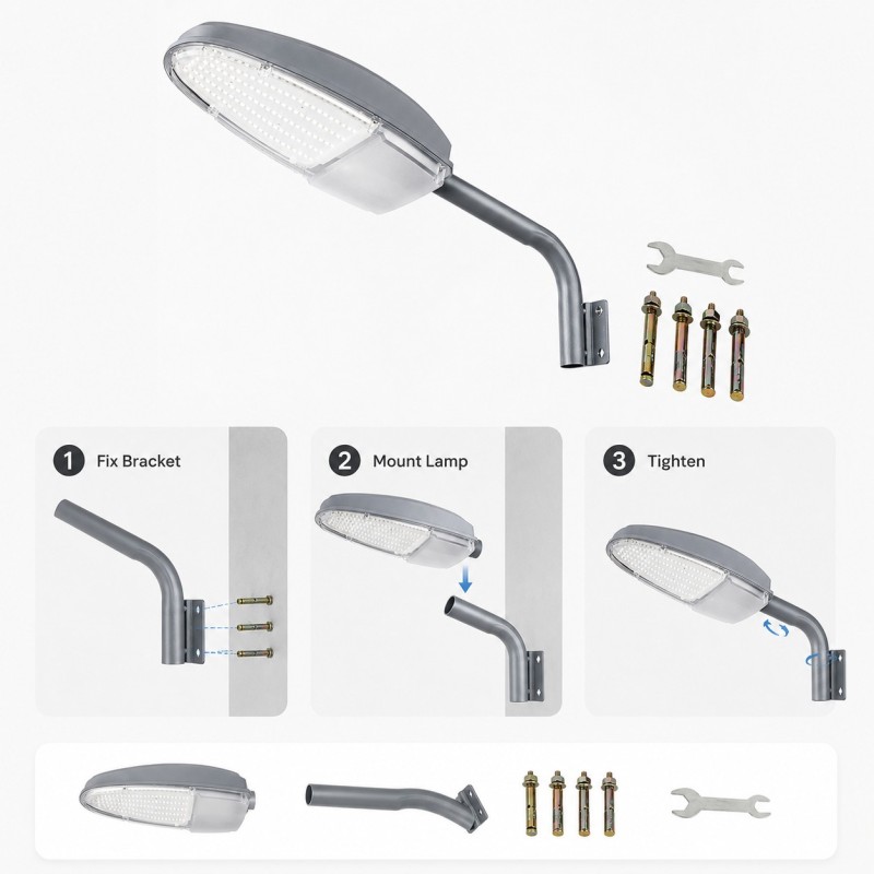 STL-004 IP65 Slim Aluminum LED Street Light