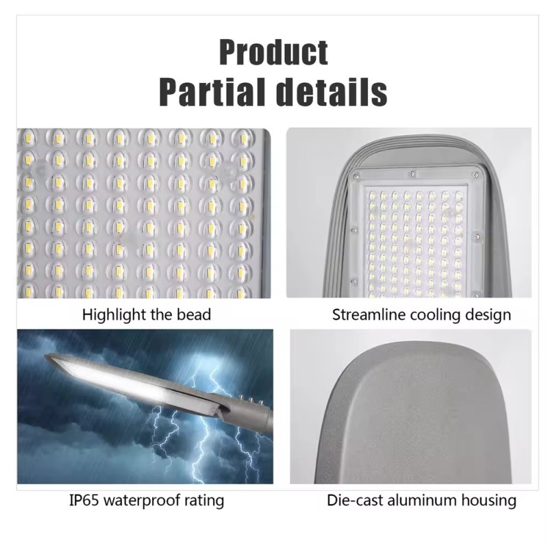 OD-015 IP65 Die-Cast Aluminum LED Street Light 50W-200W