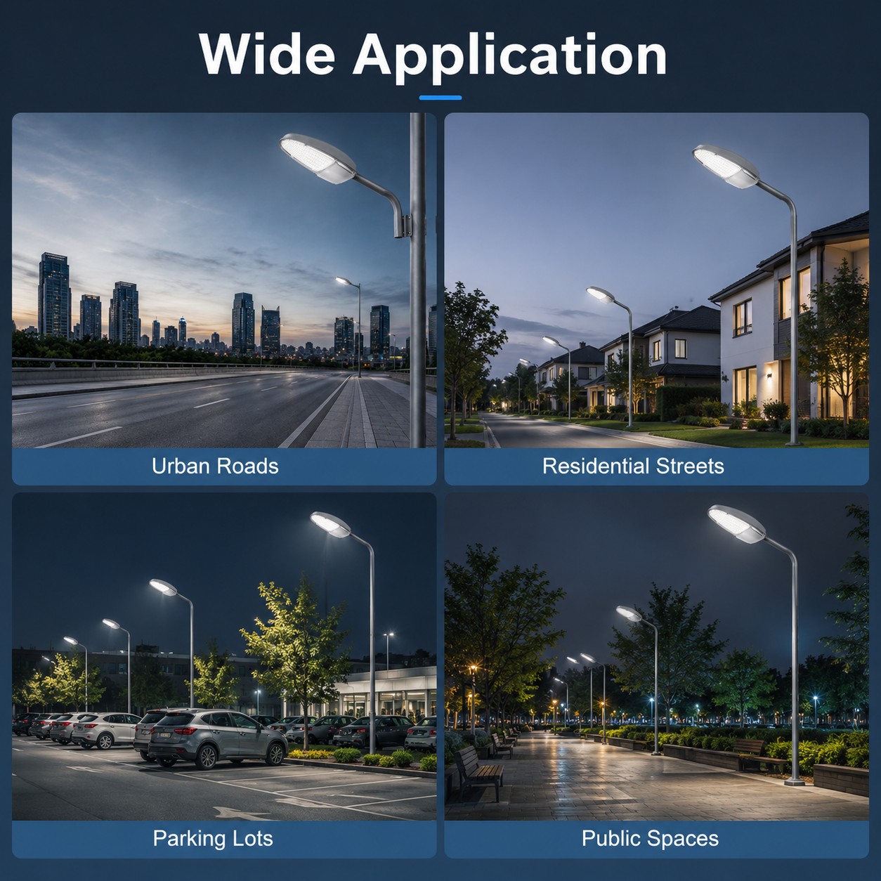 STL-004 IP65 Slim Aluminum LED Street Light