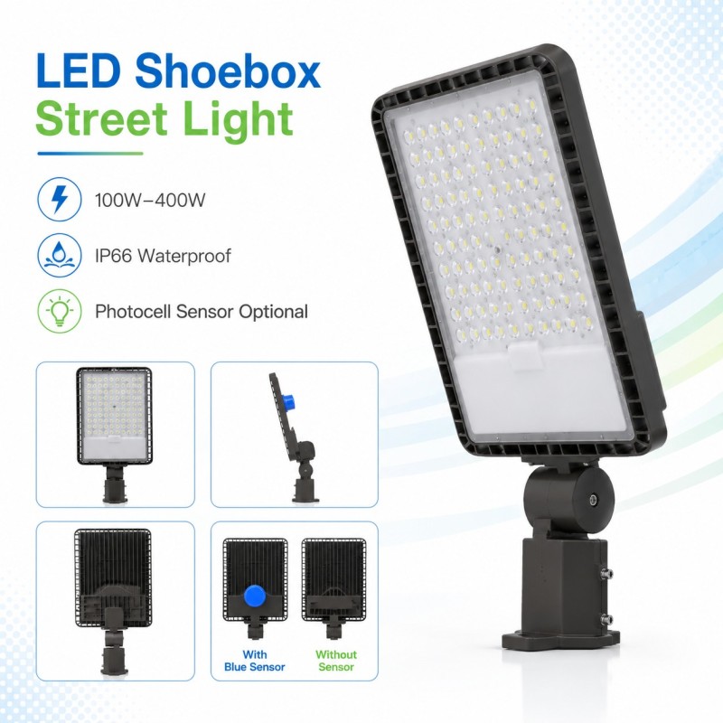 STL-005 IP66 Adjustable LED Shoebox Street Light 150W-240W