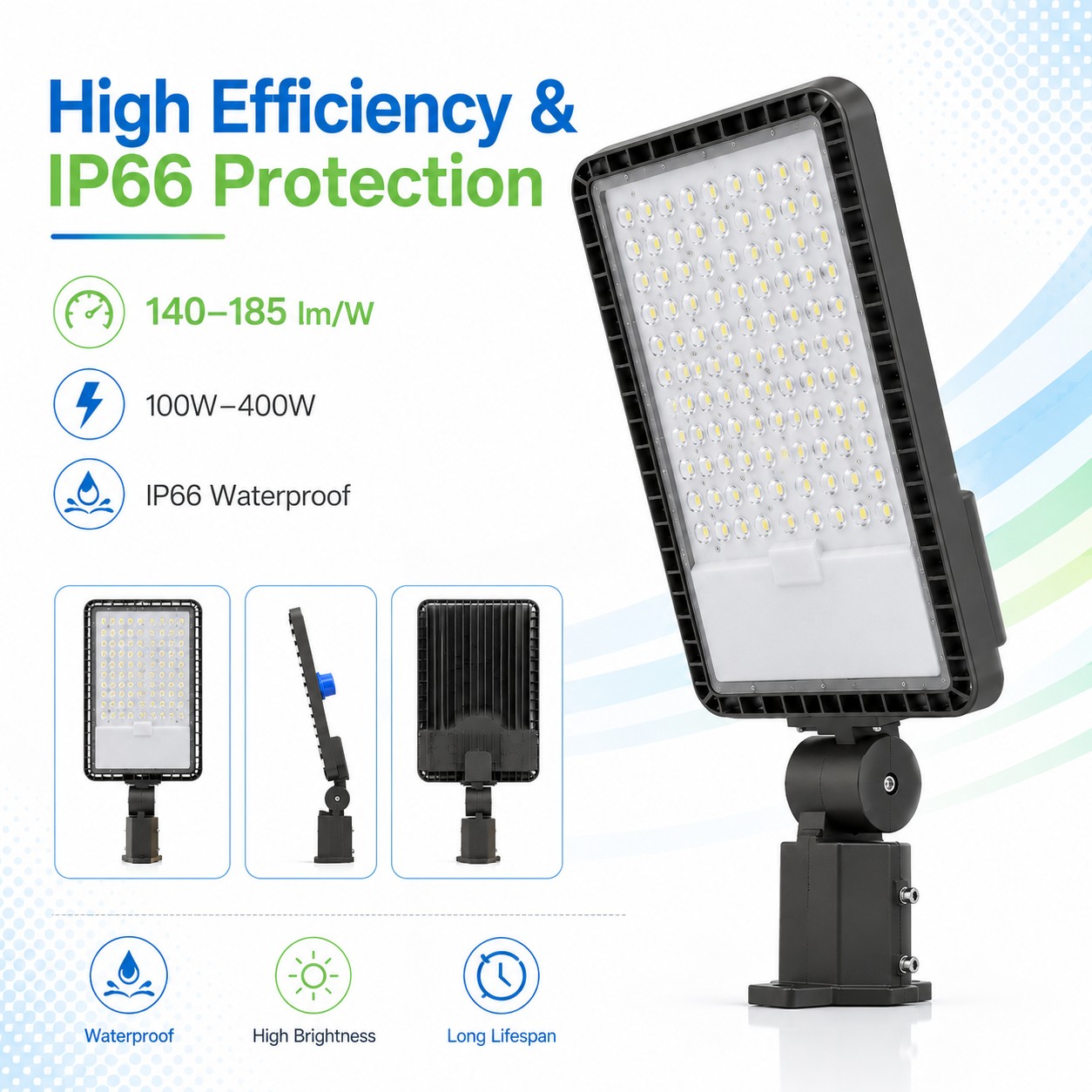 STL-005 IP66 Adjustable LED Shoebox Street Light 150W-240W