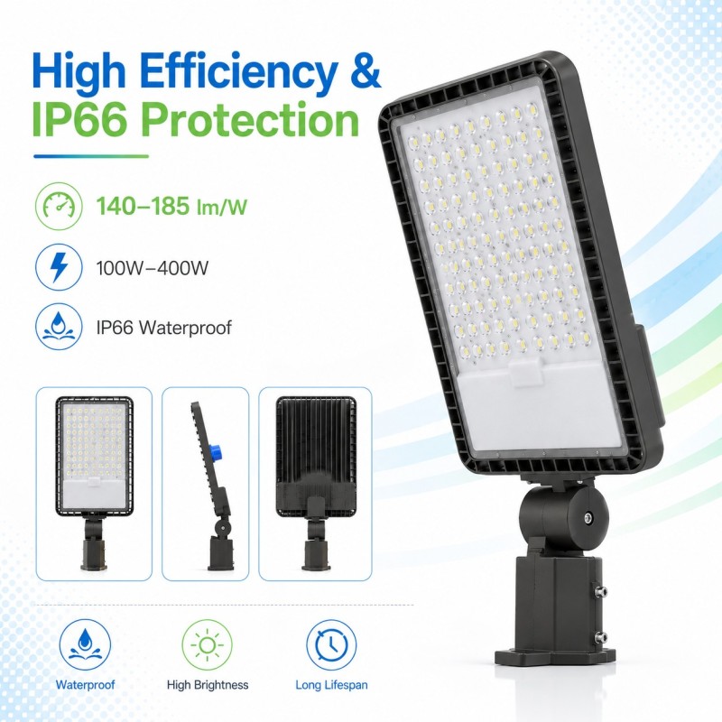 STL-005 IP66 Adjustable LED Shoebox Street Light 150W-240W