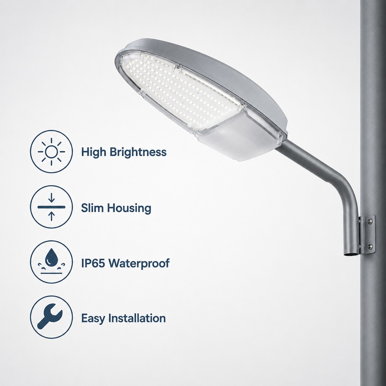 STL-004 IP65 Slim Aluminum LED Street Light