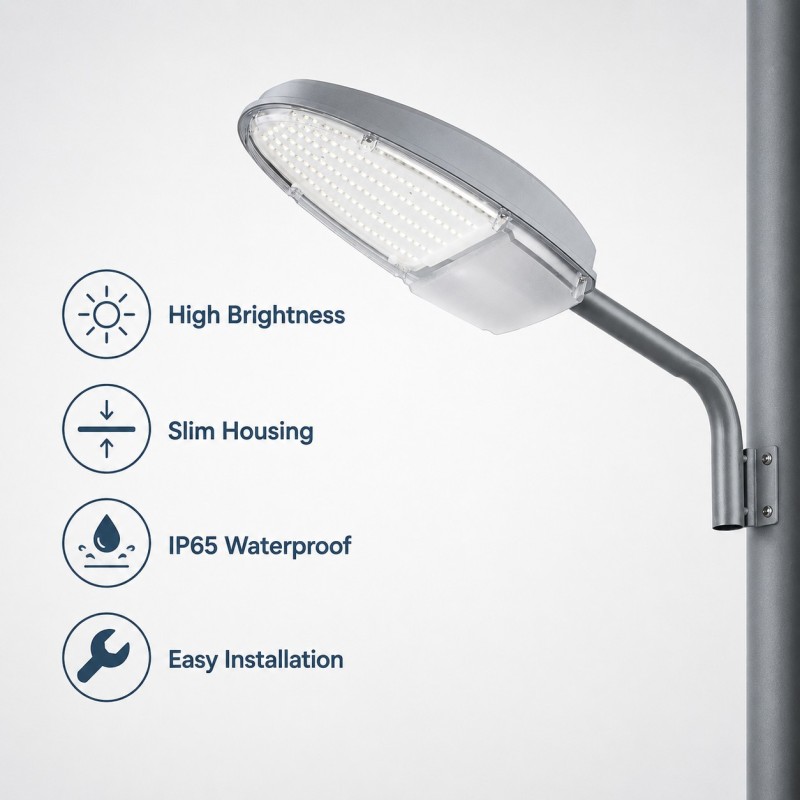 STL-004 IP65 Slim Aluminum LED Street Light