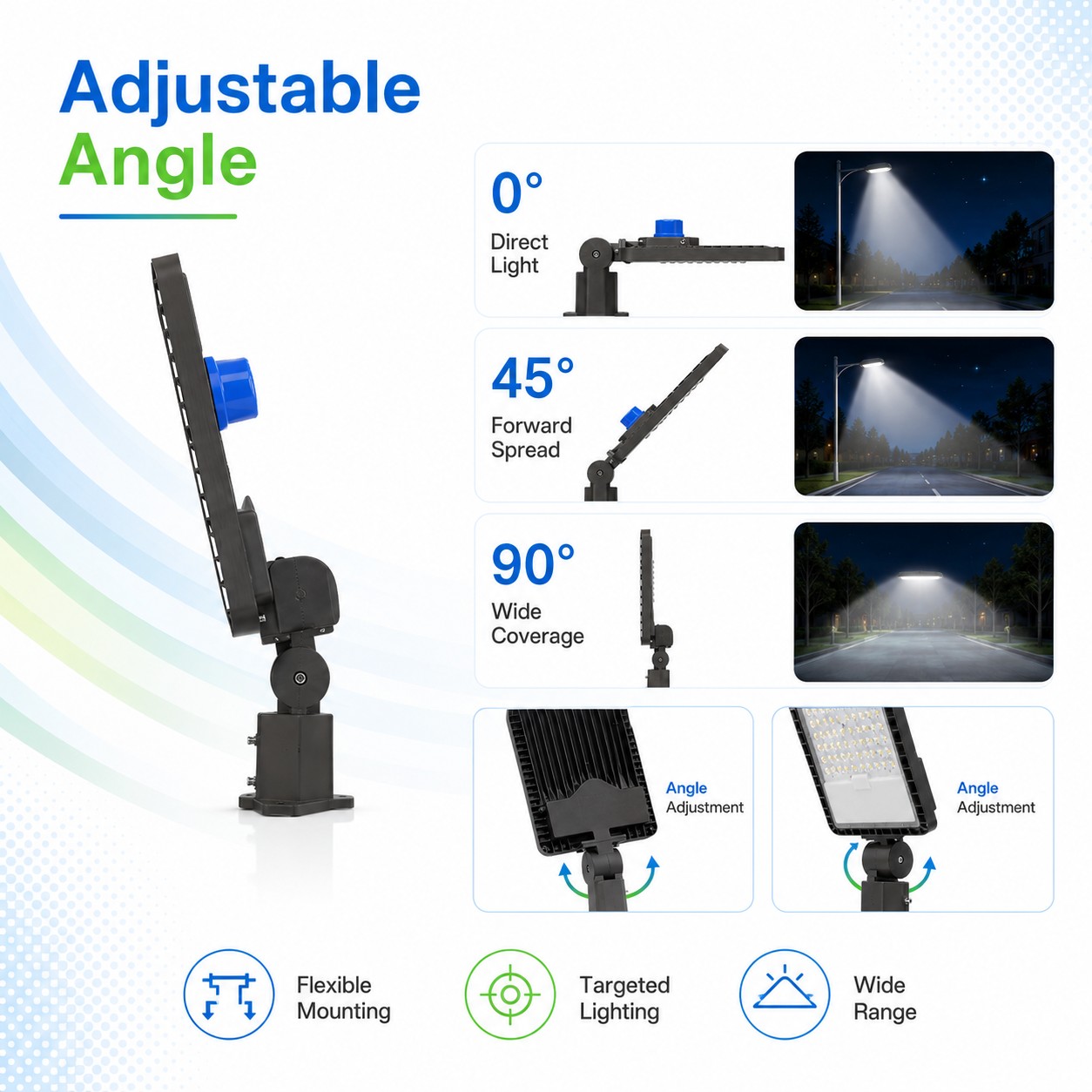 STL-005 IP66 Adjustable LED Shoebox Street Light 150W-240W