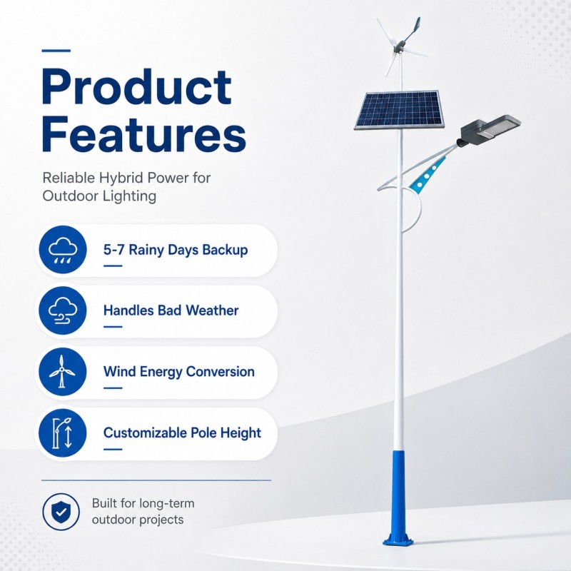 DL-YT-X Hybrid Wind Solar Street Light