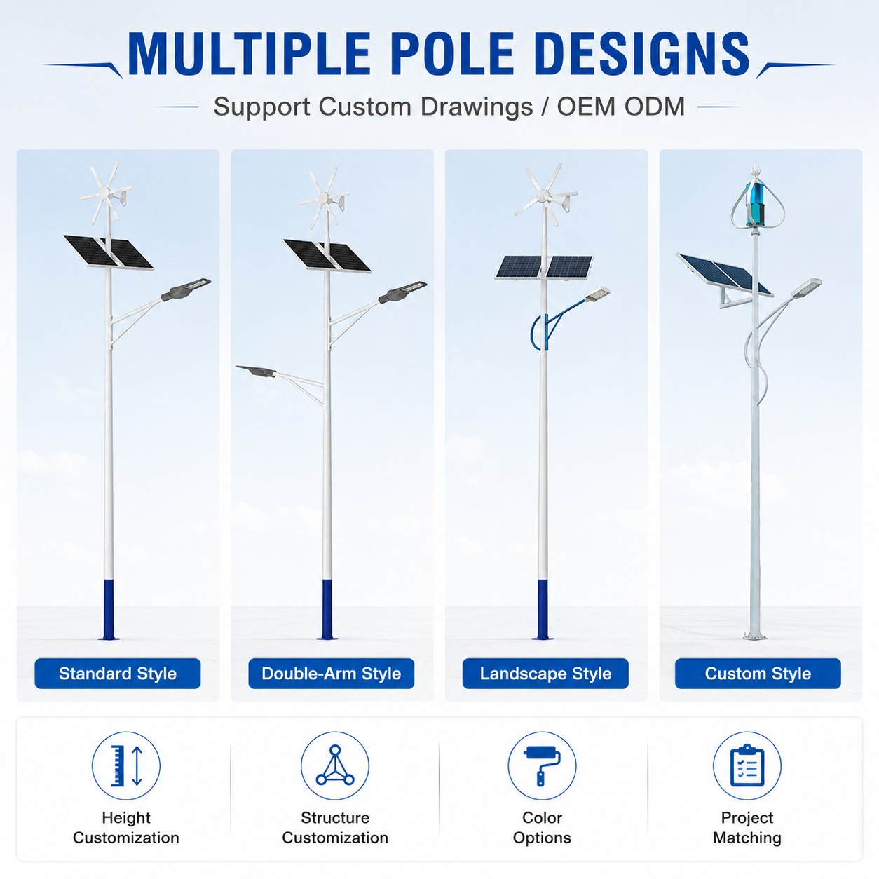 DL-YT-V Wind Solar Hybrid Street Light