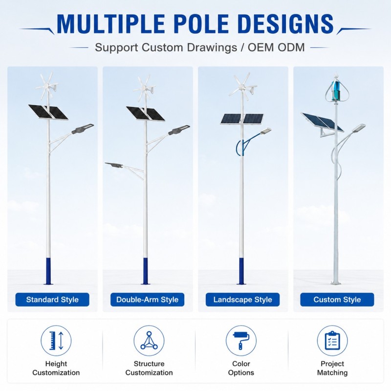 DL-YT-V Wind Solar Hybrid Street Light