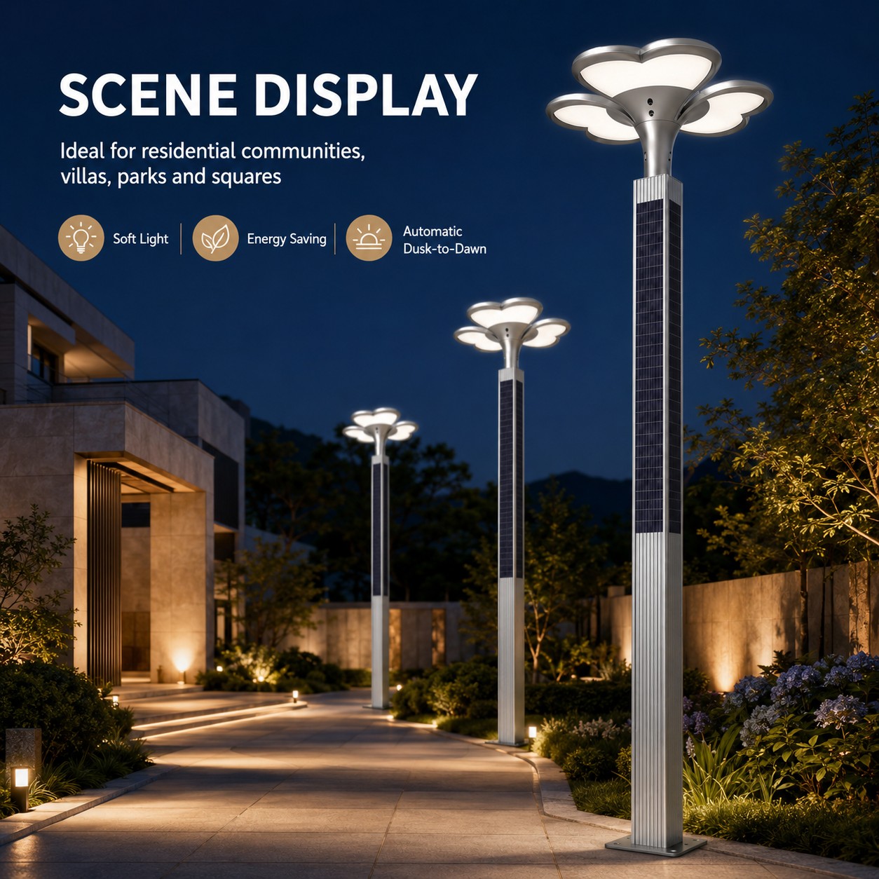 DL-YT-W Flower Solar Garden Light 60W