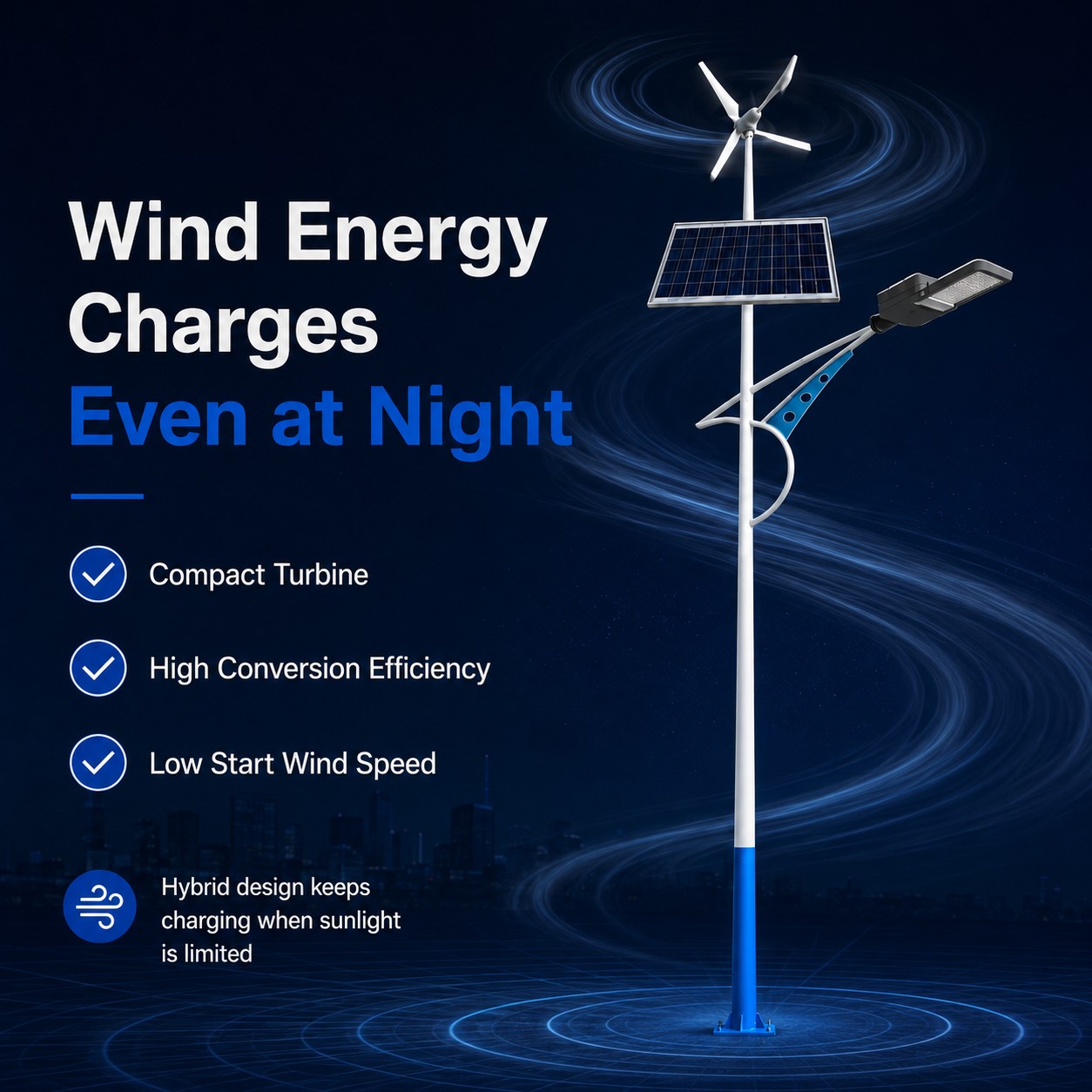 DL-YT-X Hybrid Wind Solar Street Light