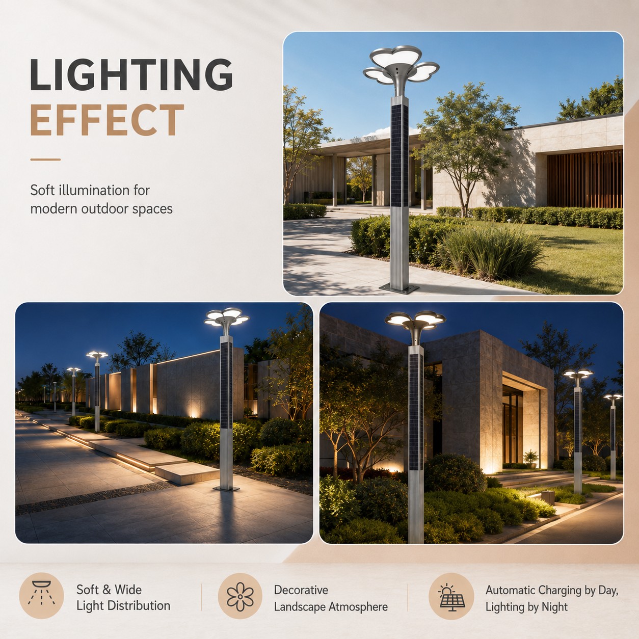 DL-YT-W Flower Solar Garden Light 60W