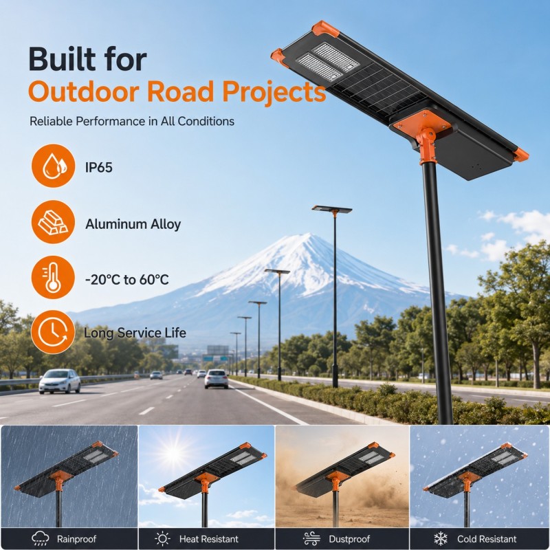 DL-YT-Z Adjustable All-in-One Solar Street Light 40W-150W