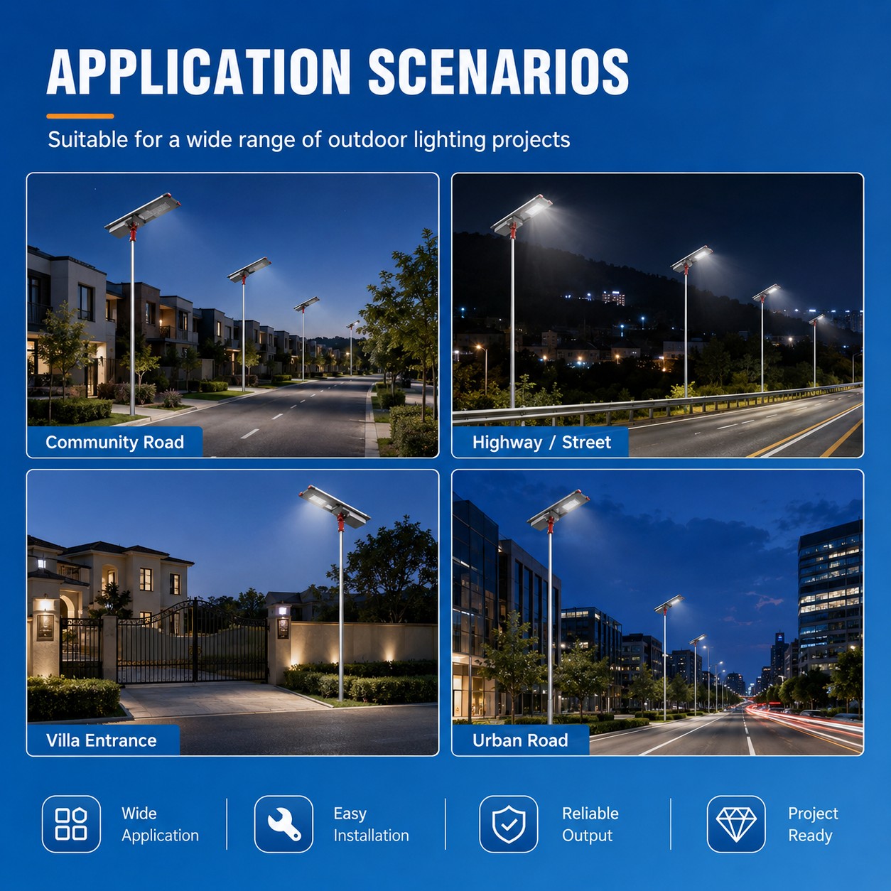 DL-YT-F Adjustable Integrated Solar Street Light 40W-120W