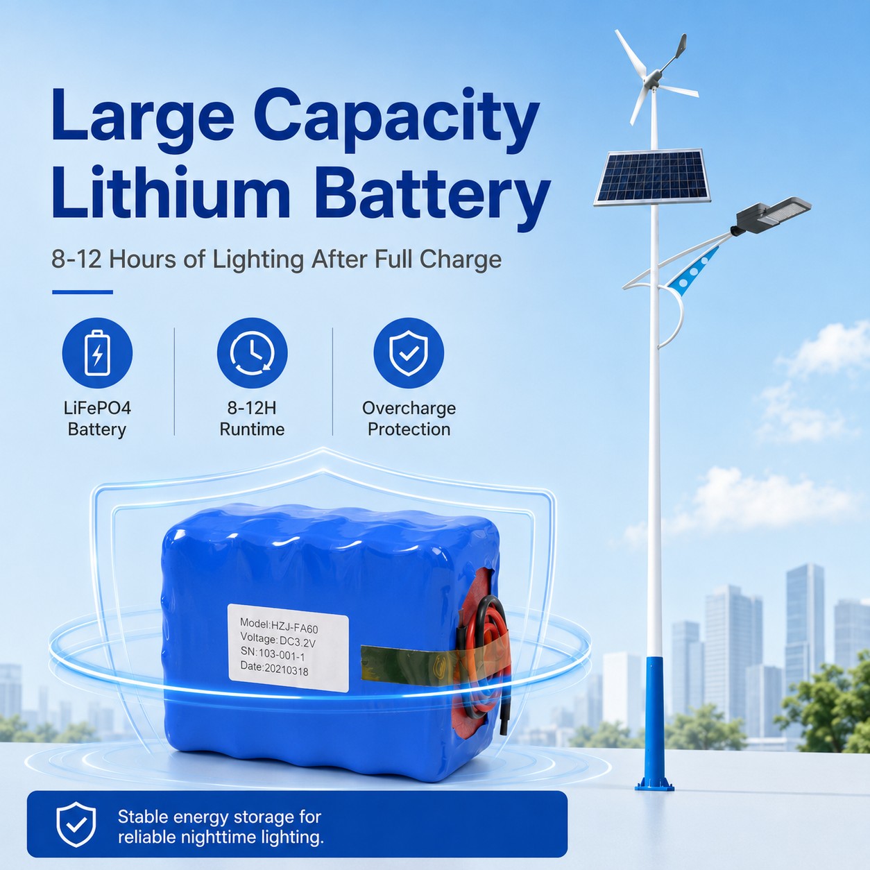 DL-YT-X Hybrid Wind Solar Street Light