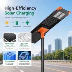 DL-YT-Z Adjustable All-in-One Solar Street Light 40W-150W