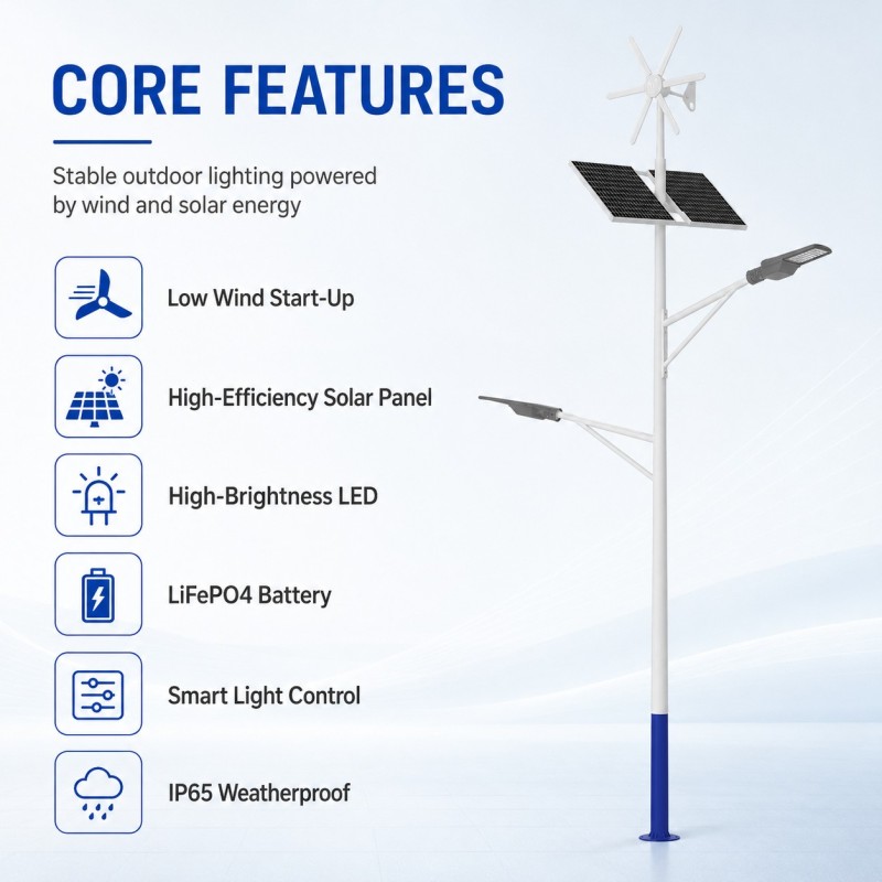 DL-YT-V Wind Solar Hybrid Street Light