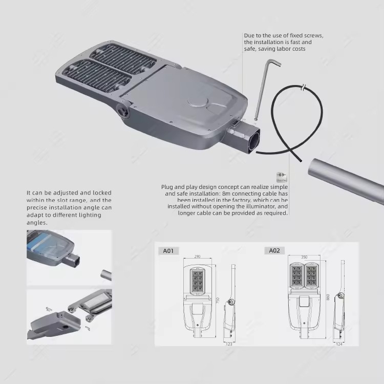 DL-YT-Q All-in-Two Solar Street Light 30W-200W