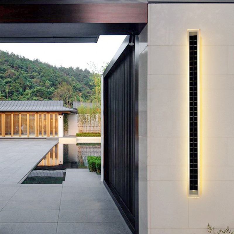 OD-007 Solar Panel Linear Outdoor Wall Light